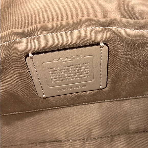 Coach Tan and White Crossbody Bag with Monogram Pattern - Picture 8 of 8